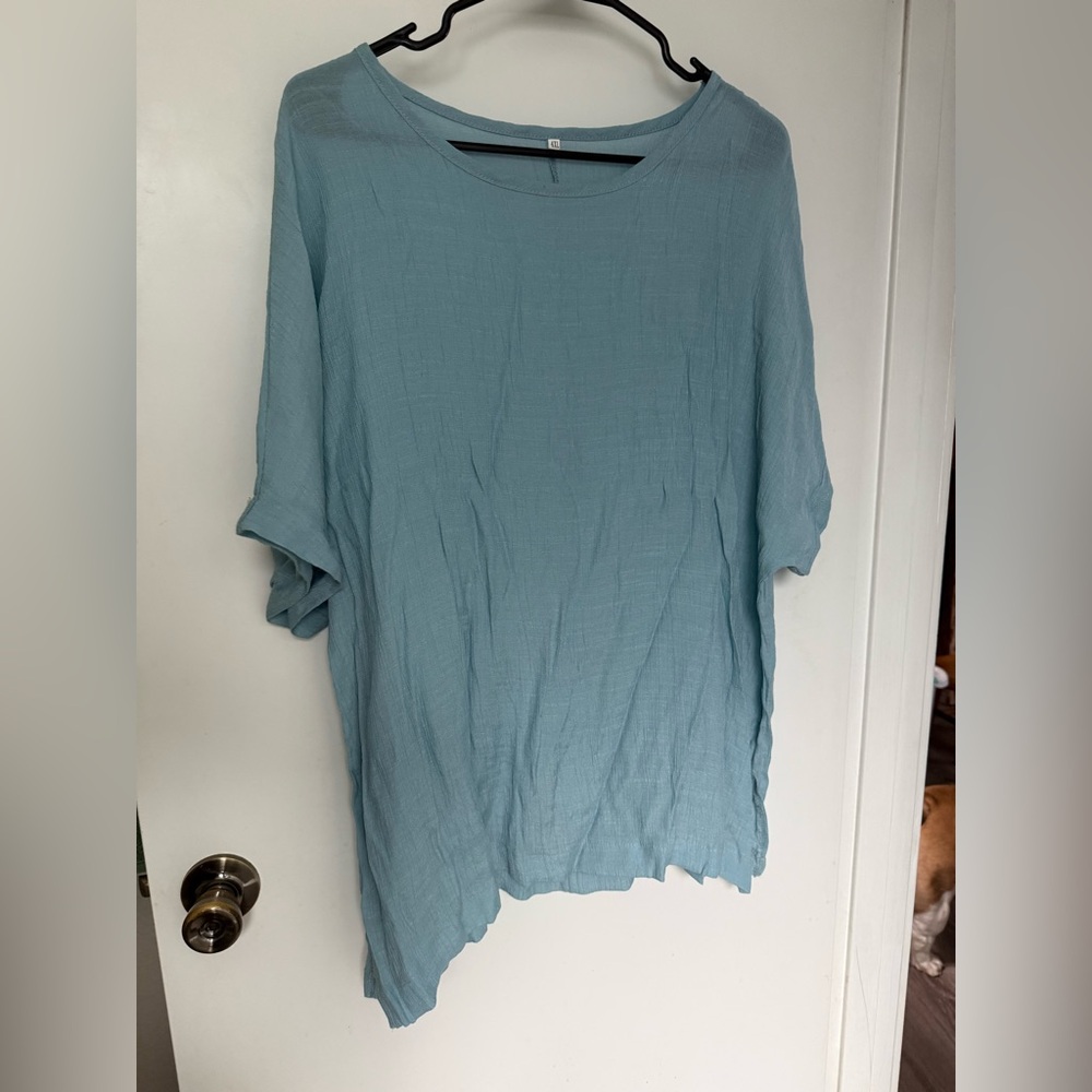 Source Unknown Sky Blue Tunic Top